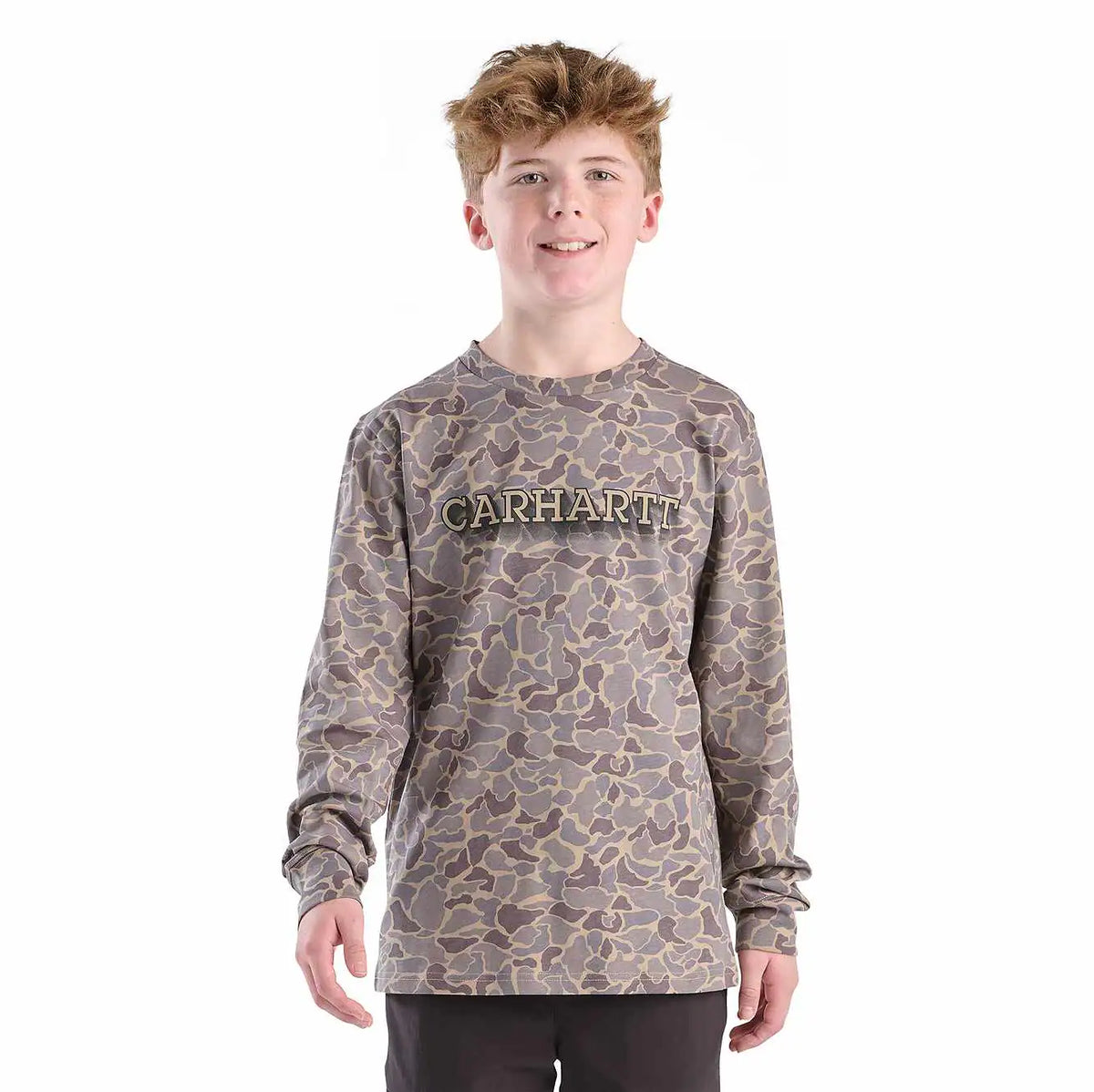 boys' long sleeve printed camo t-shirt (child/youth)