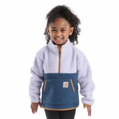 girls' long sleeve fleece quarter-zip sweatshirt (toddler/child/youth)