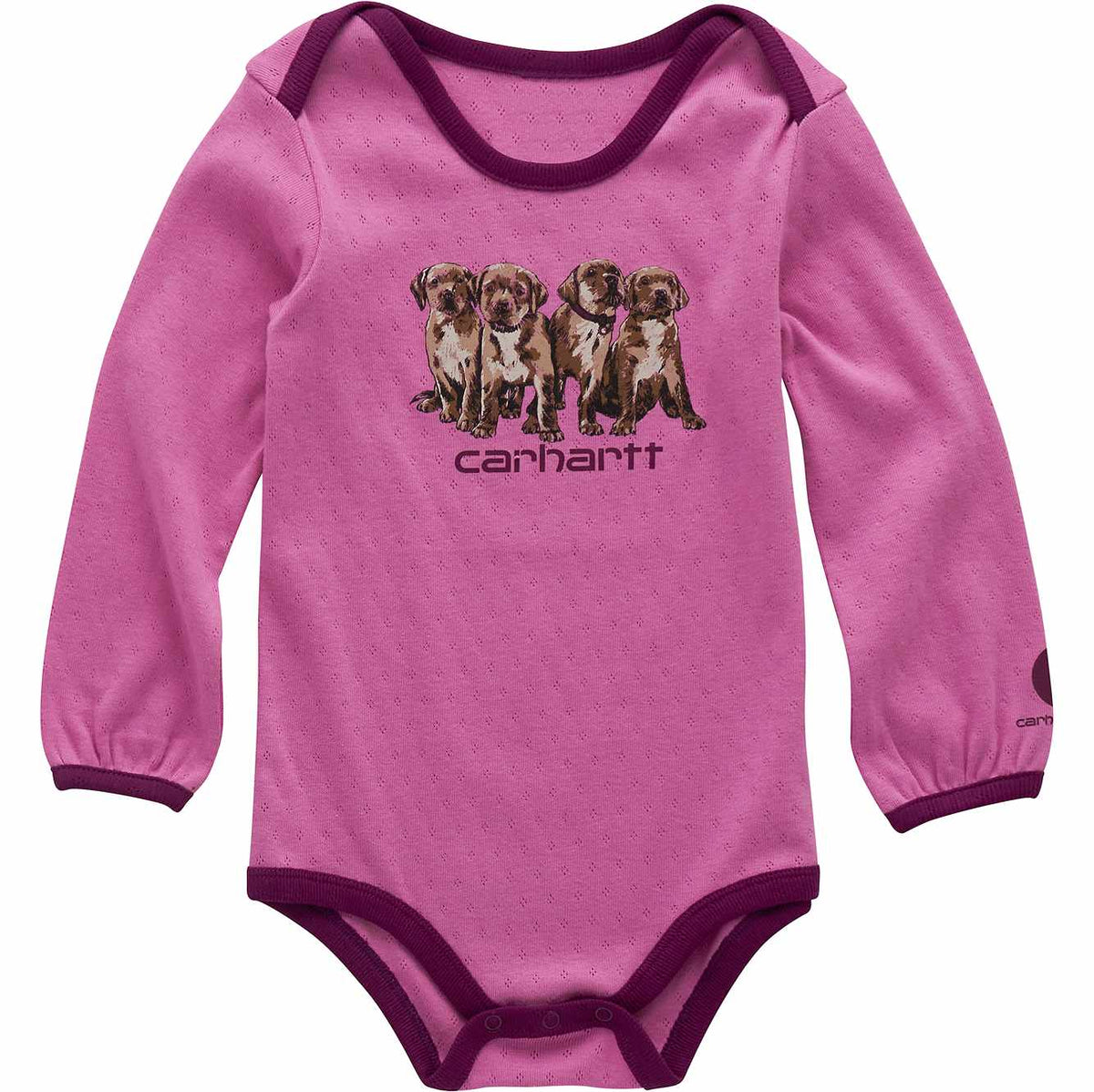 girls' long sleeve puppy bodysuit (baby)
