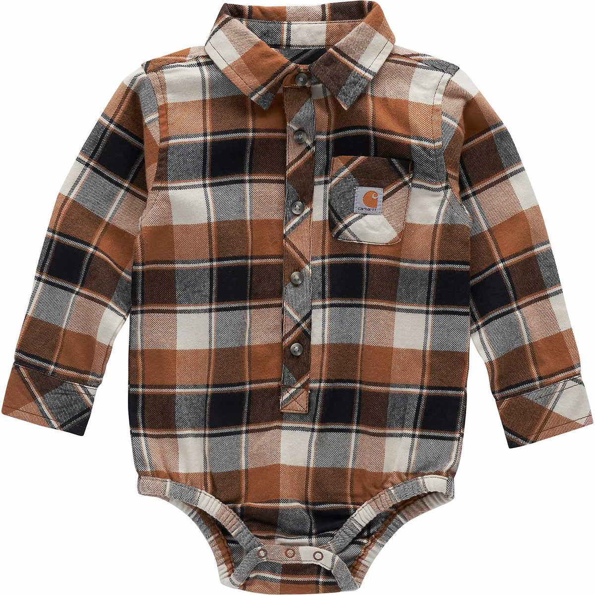 boys' long sleeve flannel bodysuit (baby)