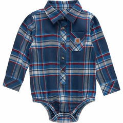 boys' long sleeve flannel bodysuit (baby)