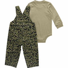 boys' 2-piece long sleeve bodysuit & canvas overall set (baby)