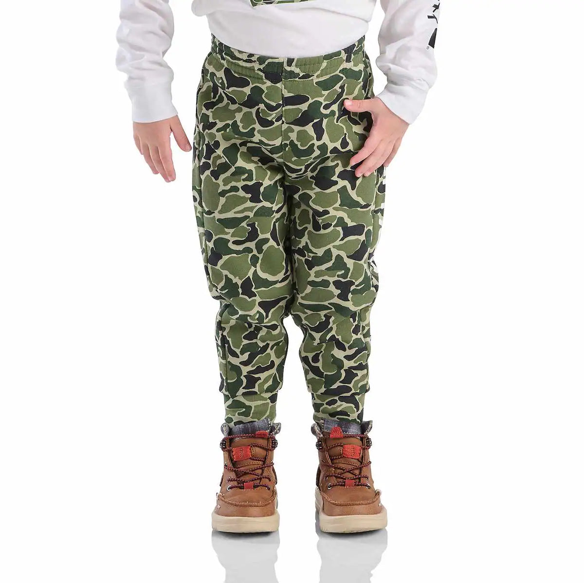 boys' elastic waistband fleece camo logo sweatpants (baby/toddler)