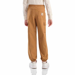 girls' elastic waistband stretch woven cargo pant (child/youth)