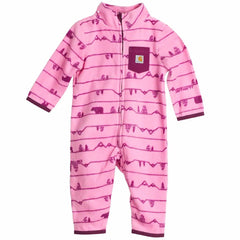 kids' long sleeve printed zip-front coverall (baby)