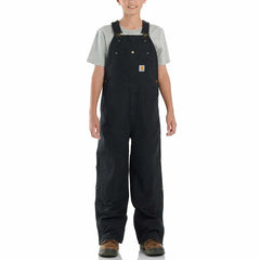 kids' loose fit canvas insulated bib overall
