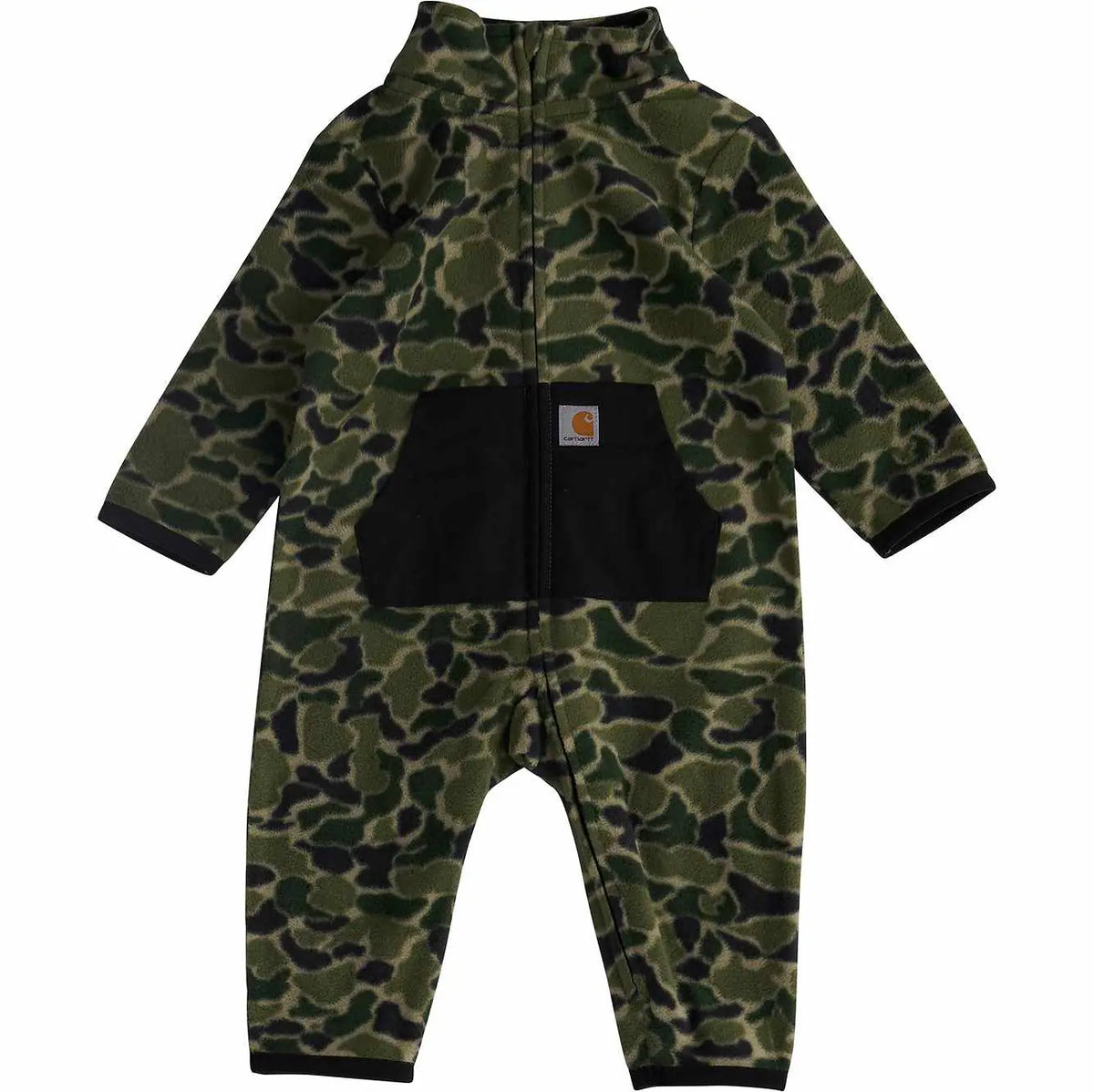 boys' long sleeve zip-front printed sherpa coverall (baby)