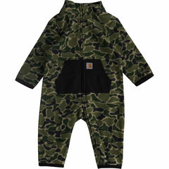 boys' long sleeve zip-front printed sherpa coverall (baby)