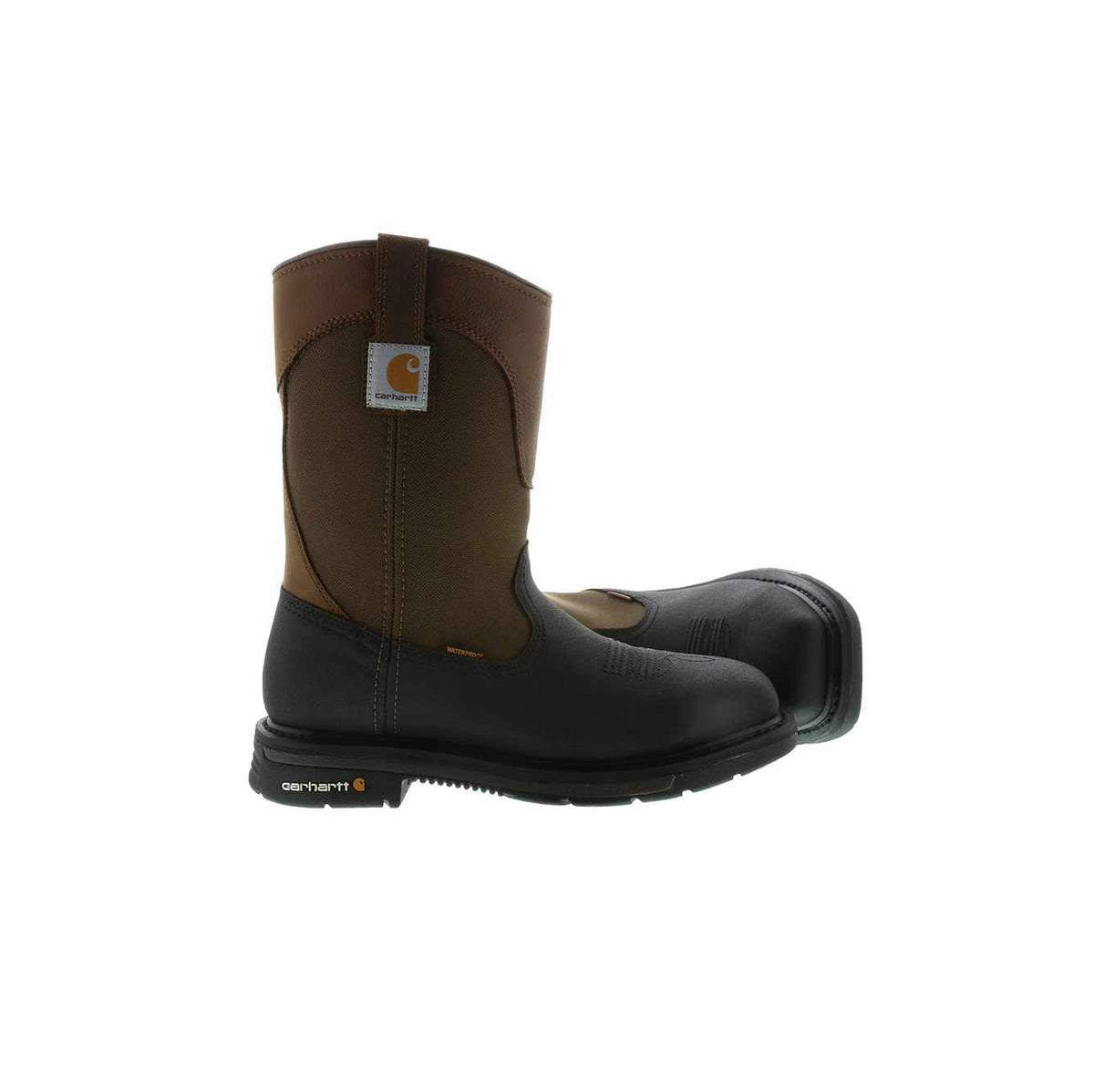 rugged flex® square toe waterproof 11" steel toe wellington
