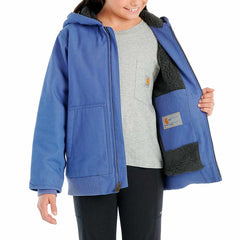 girls' long sleeve active jac flannel sherpa lined (child/youth)