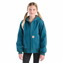 girls' canvas insulated hooded active jac (child/youth)