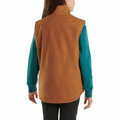 girls' canvas sherpa lined vest (child/youth)