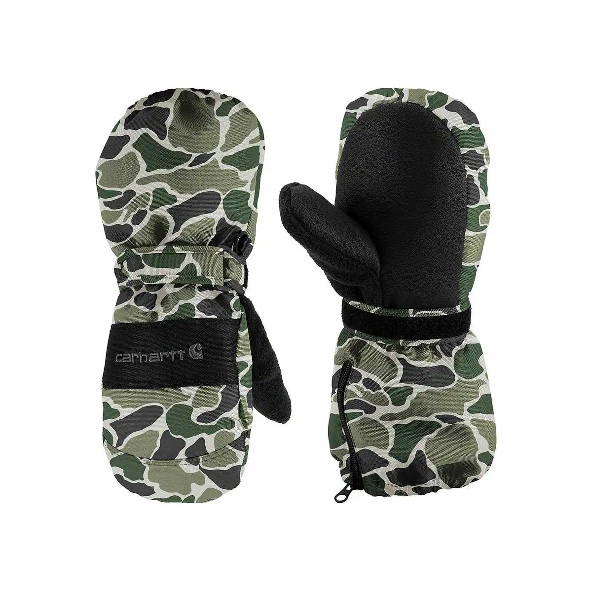 kids' waterproof insulated zip cuff mitten
