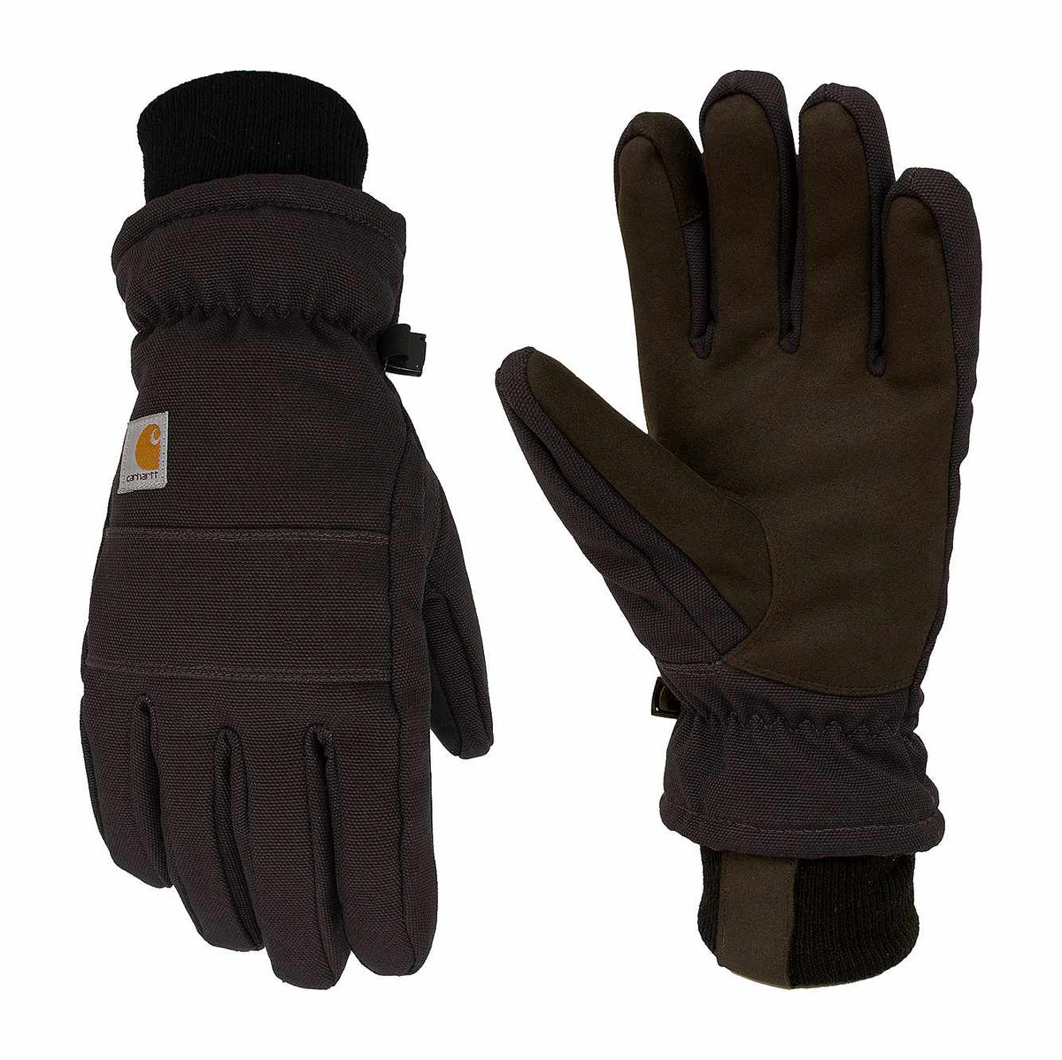 women's insulated duck/synthetic leather knit cuff glove