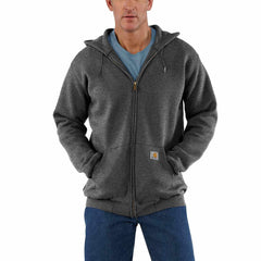 loose fit midweight full-zip sweatshirt