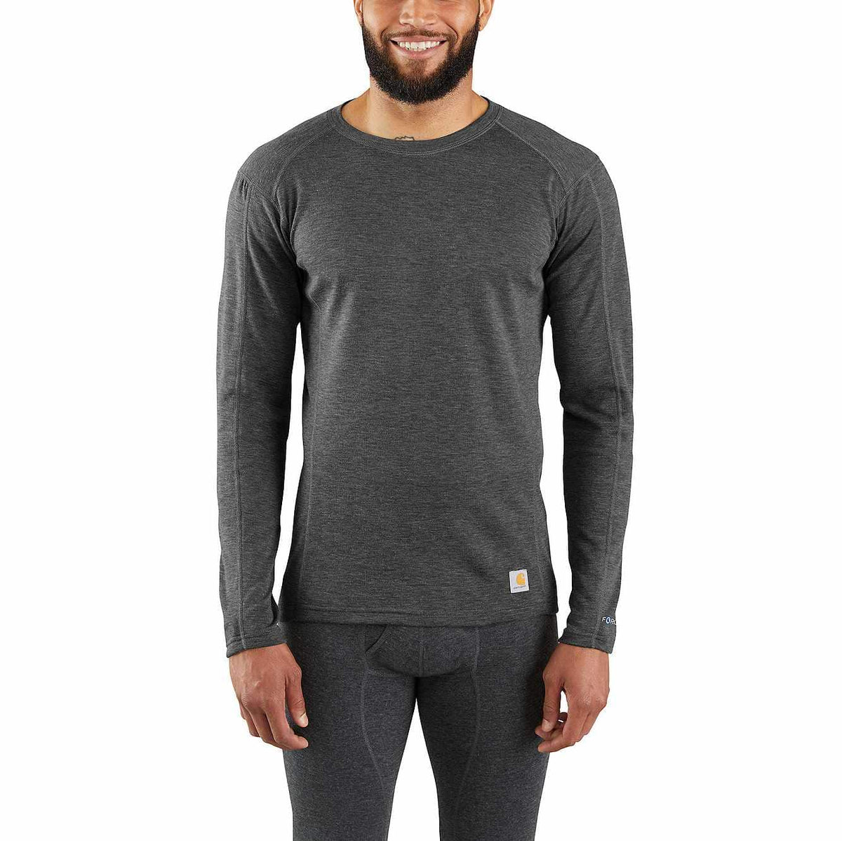 men's base layer thermal shirt - carhartt force® - midweight - poly-wool