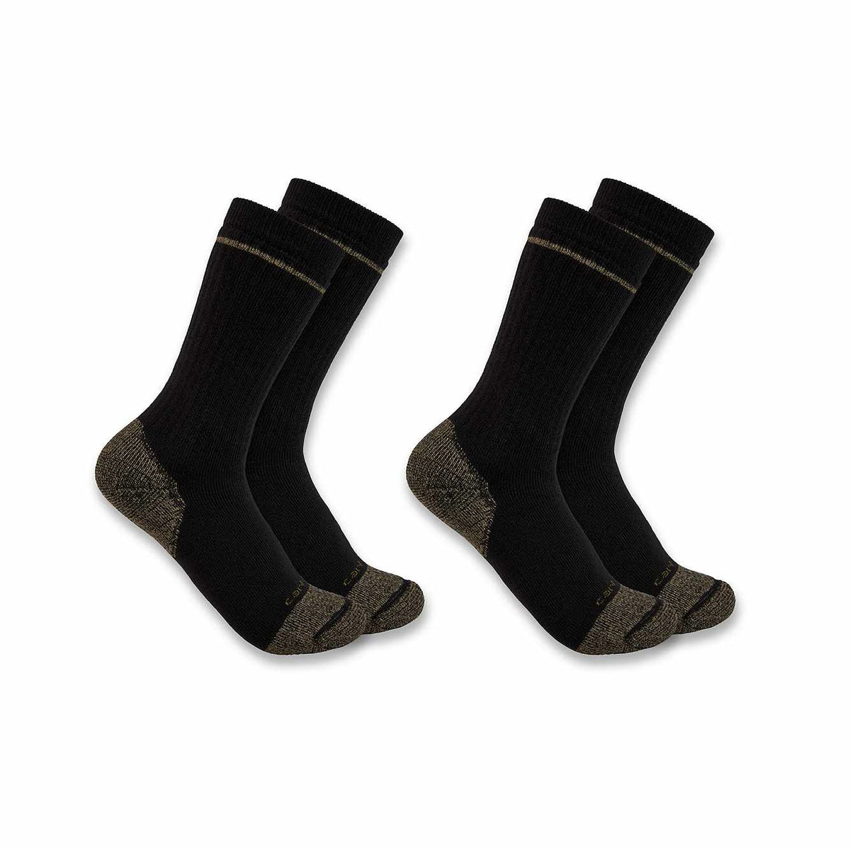 midweight cotton blend steel toe boot sock 2-pack
