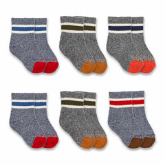 kids' midweight camp crew sock 6 pack