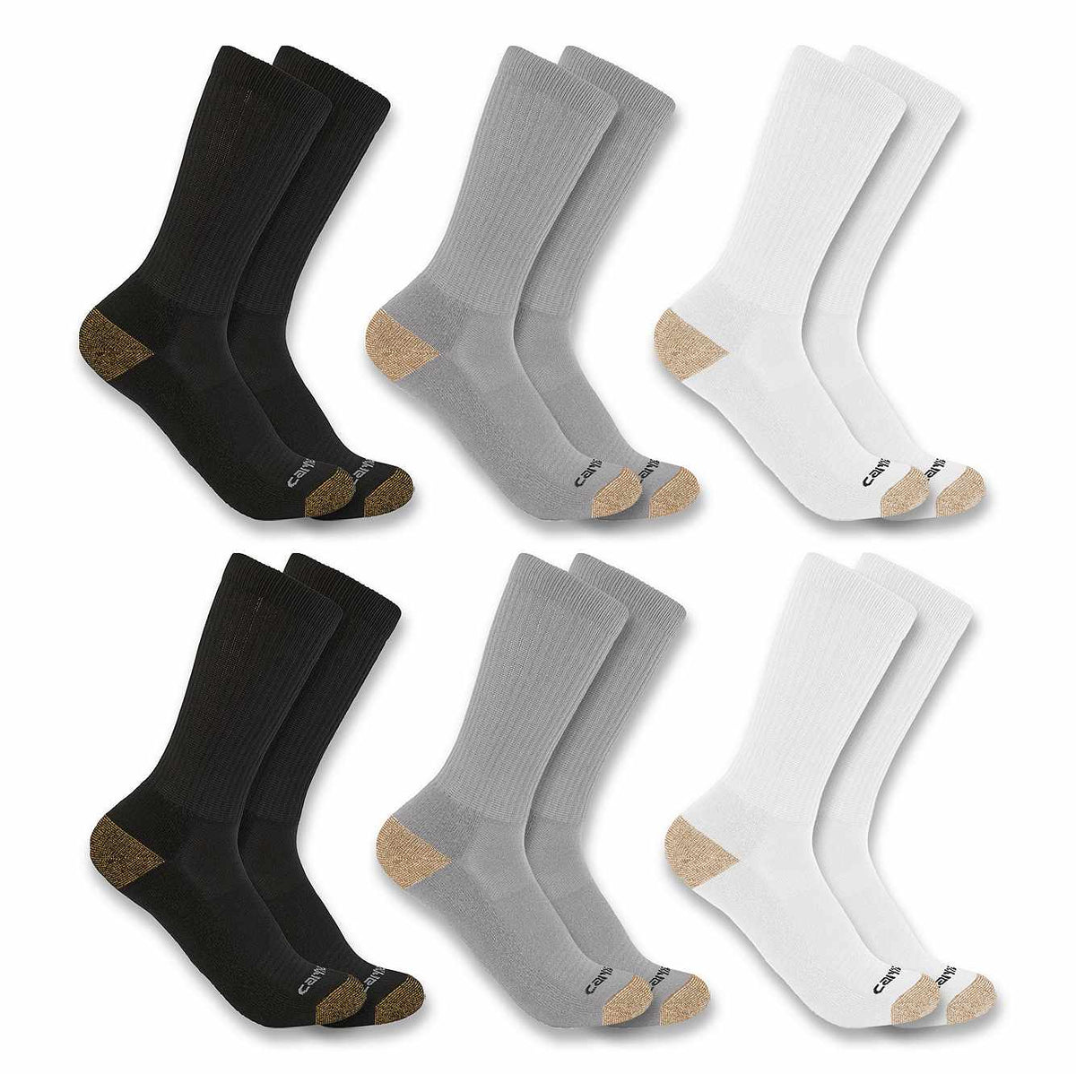 midweight crew sock 6-pack