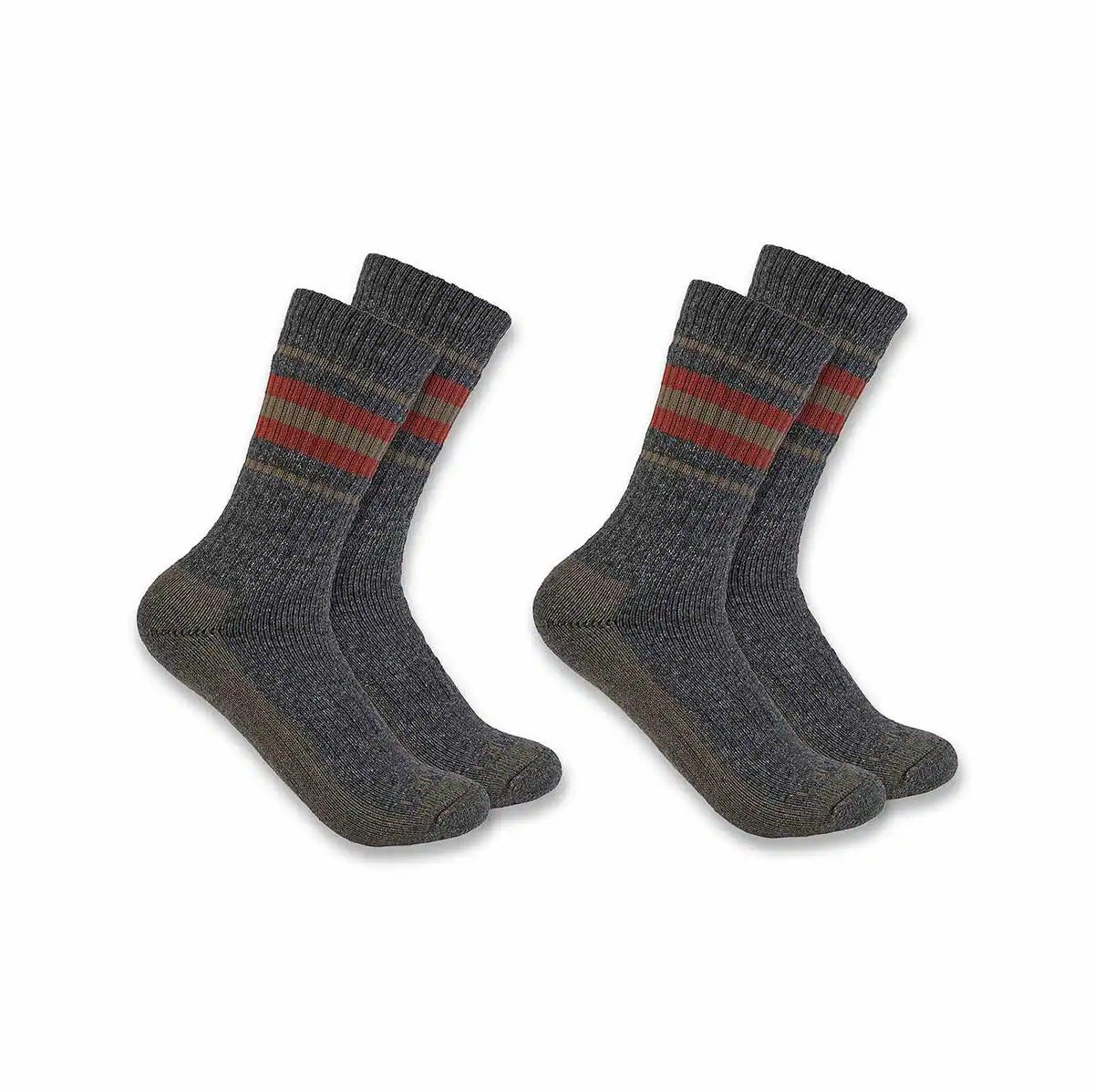 women's heavyweight synthetic-wool blend crew sock 2-pack