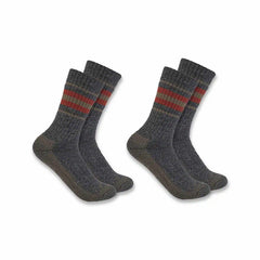 women's heavyweight synthetic-wool blend crew sock 2-pack