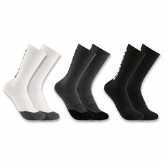 midweight cotton-tencel™ logo crew sock 3 pack