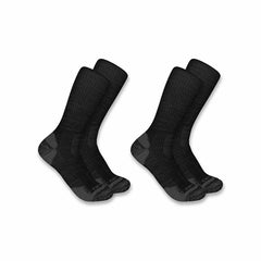midweight synthetic-wool blend crew sock 2-pack