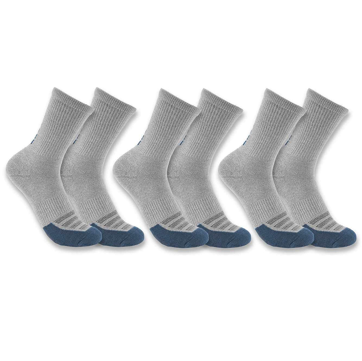 women's carhartt force® midweight logo crew sock 3 pack