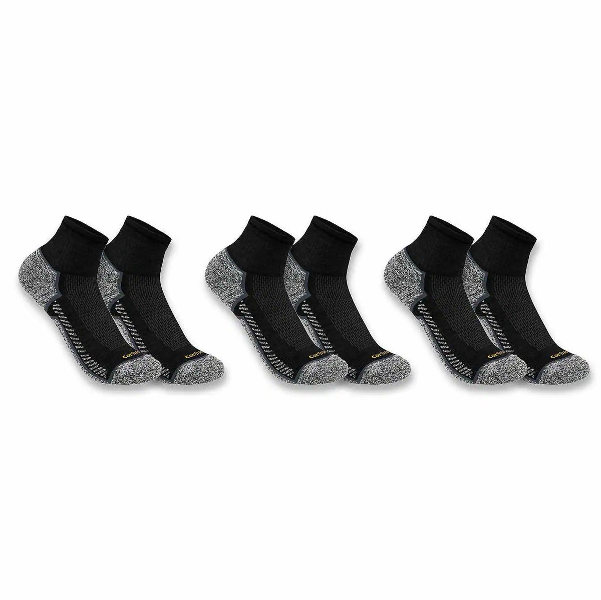 carhartt force® midweight quarter sock 3-pack