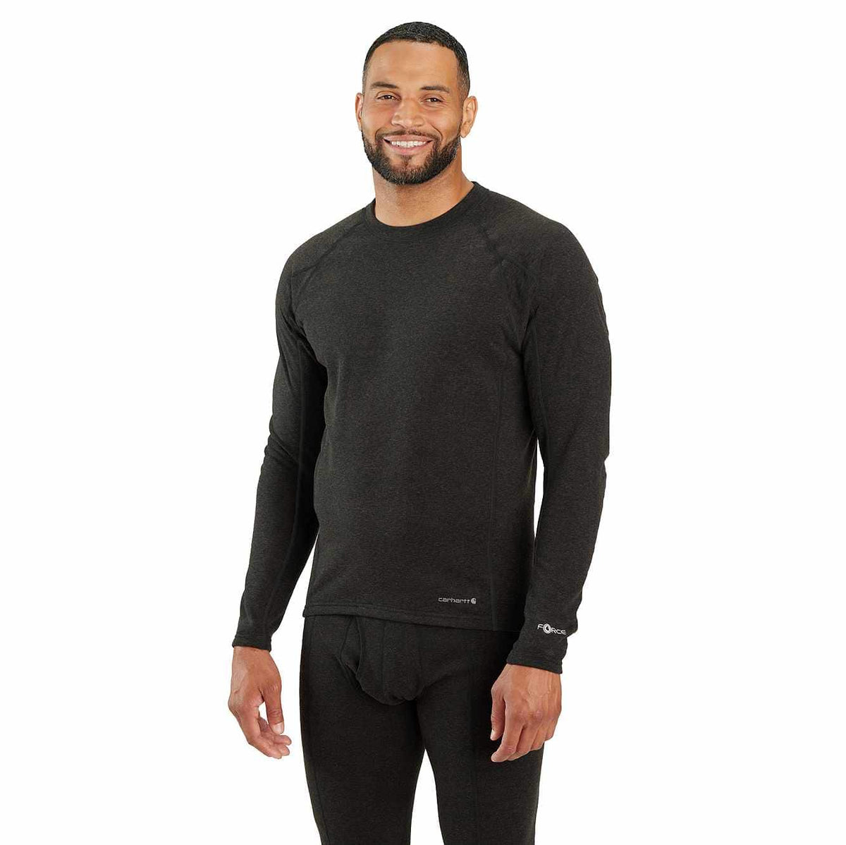 men's base layer thermal shirt - carhartt force® - heavyweight - synthetic wool-blend fleece