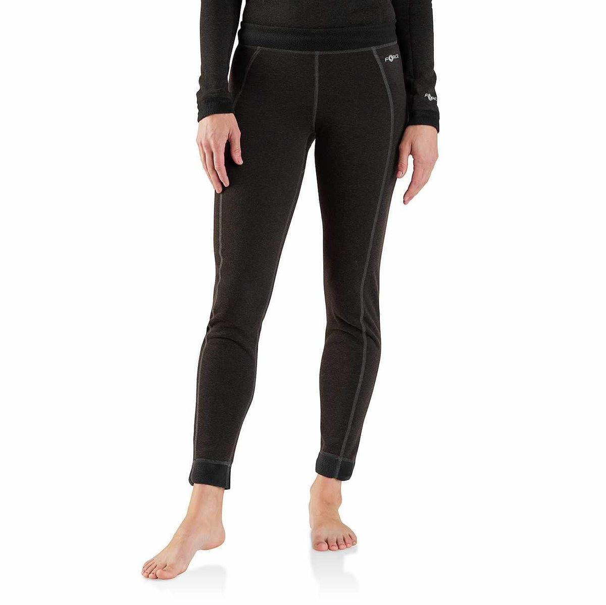 women's base layer thermal leggings - carhartt force® - heavyweight - synthetic wool-blend fleece