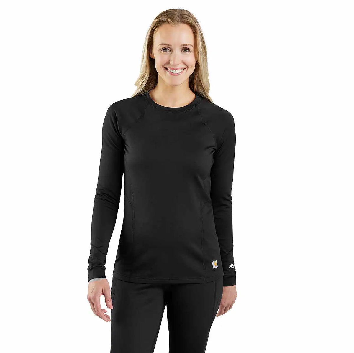 women's force heavyweight stretch base layer crewneck