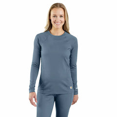 women's force heavyweight stretch base layer crewneck