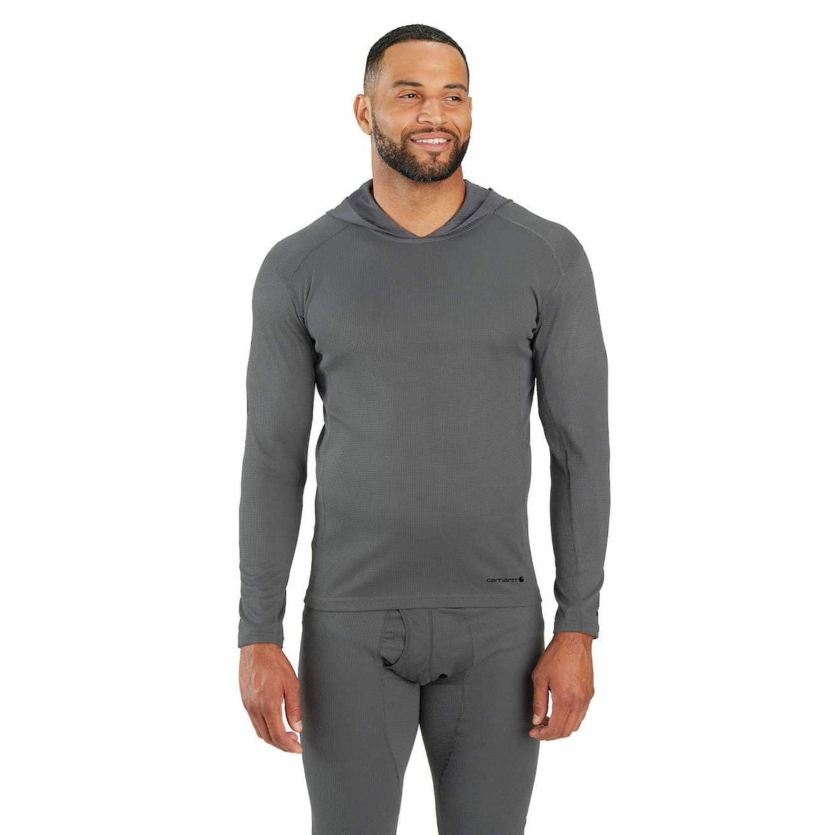force midweight micro-grid base layer hoodie