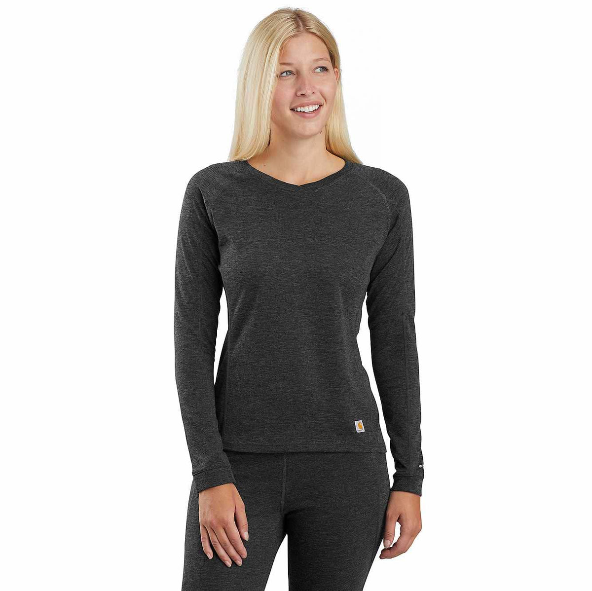 women's base layer thermal shirt - carhartt force® - midweight - poly-wool
